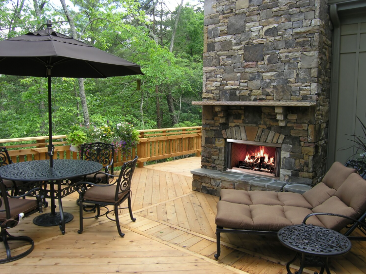 outdoor fireplace